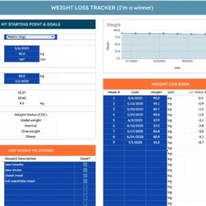 Simple Fitness and weight loss tracker