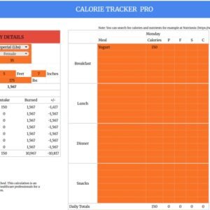 Add the Calorie Tracker PRO